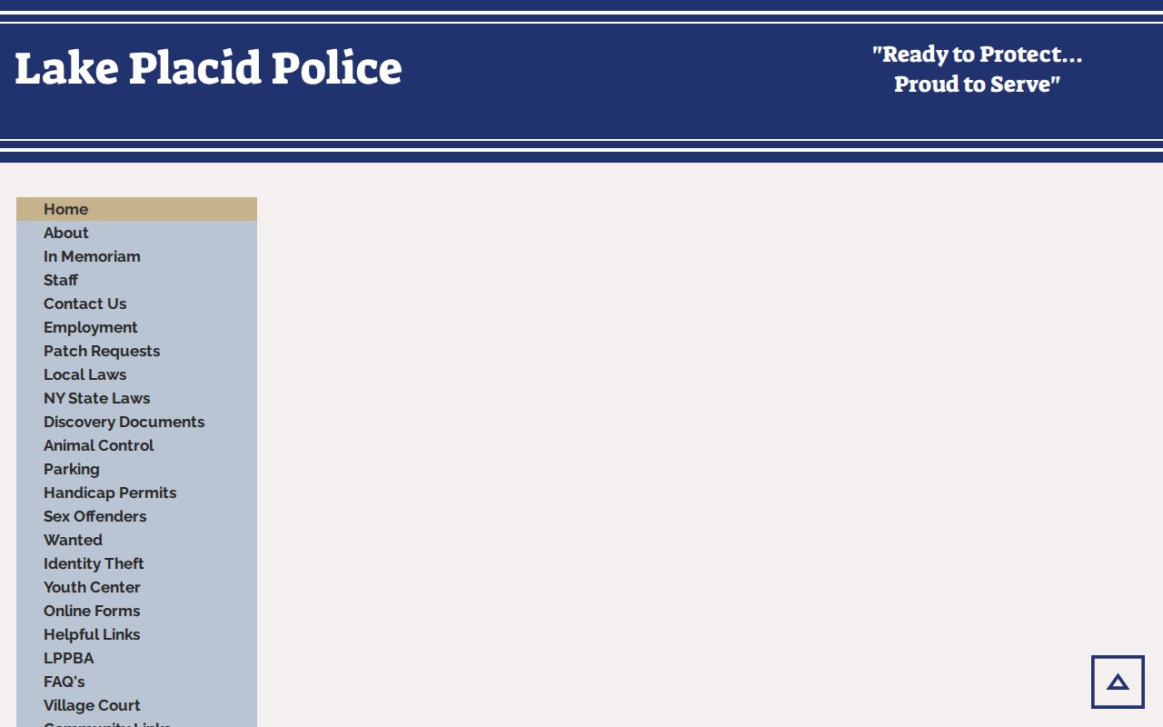 Essex County North Elba arrest records source at Lake Placid Police